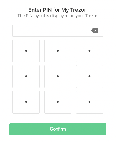 Insert Trezor Wallet Pin